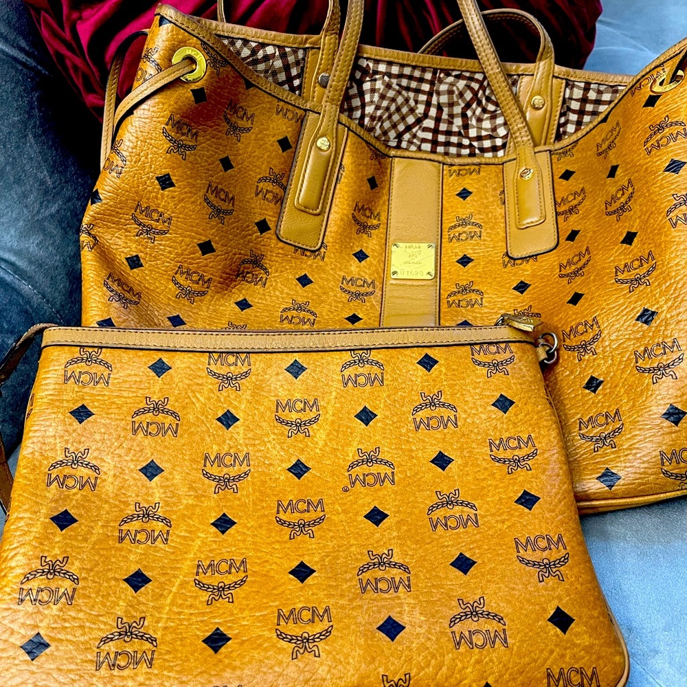 MCM Liz tote and clutch